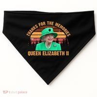 Thanks For The Memories Queen Elizabeth II USA-Made Doggie Bandana thumb 0