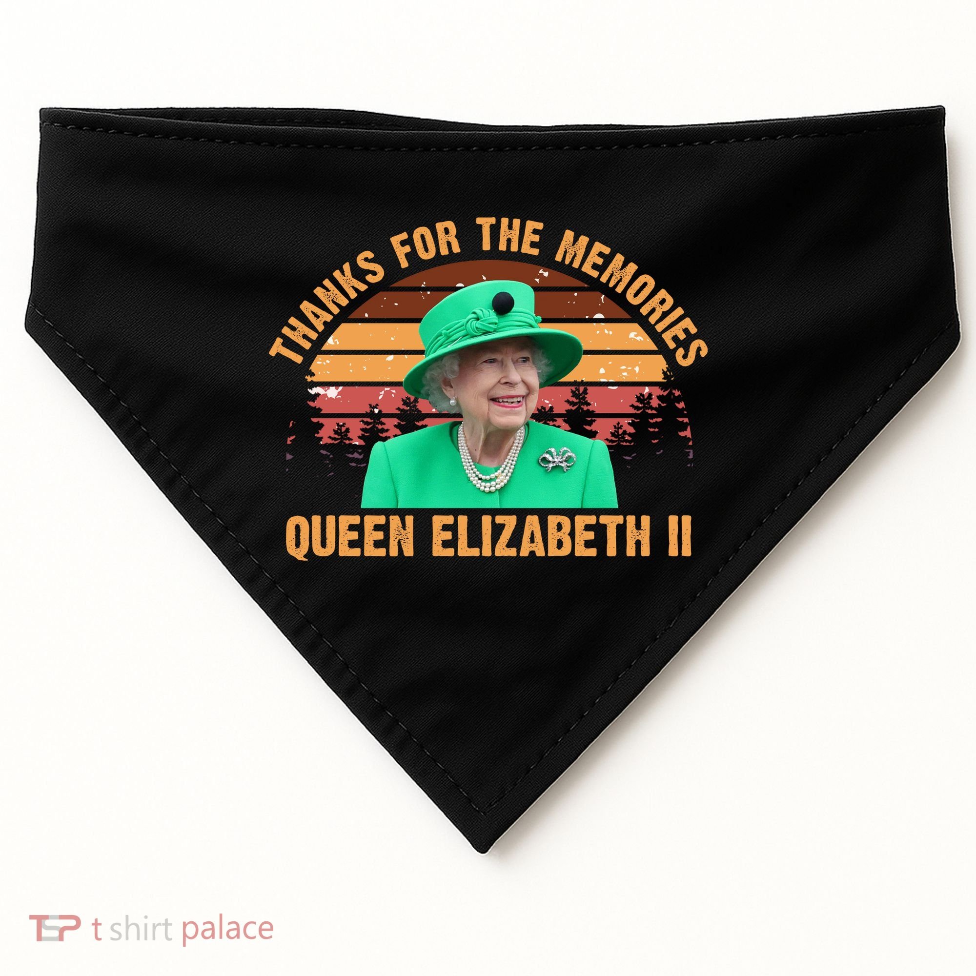 Thanks For The Memories Queen Elizabeth II USA-Made Doggie Bandana