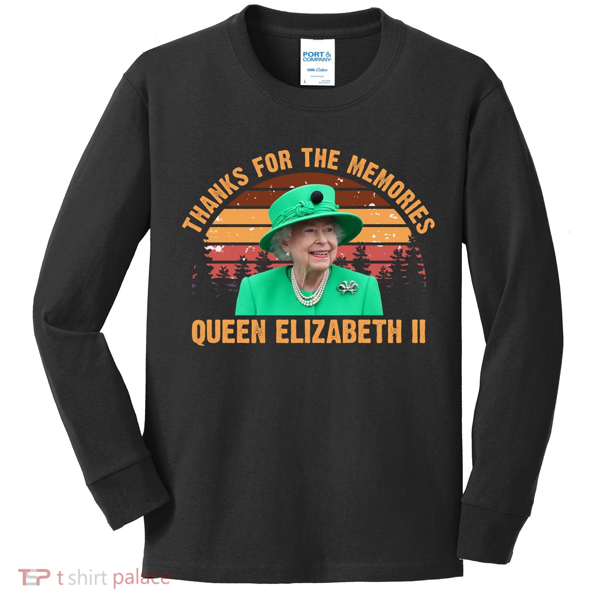 Thanks For The Memories Queen Elizabeth II Kids Long Sleeve Shirt