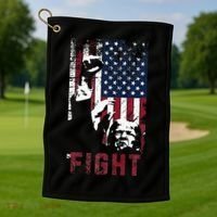 Trump Fight Usa Golf Towel thumb 1