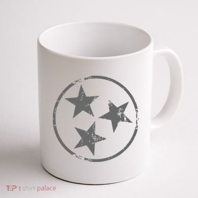 Tennessee Flag Vintage Grunge Distressed Graphic Coffee Mug back