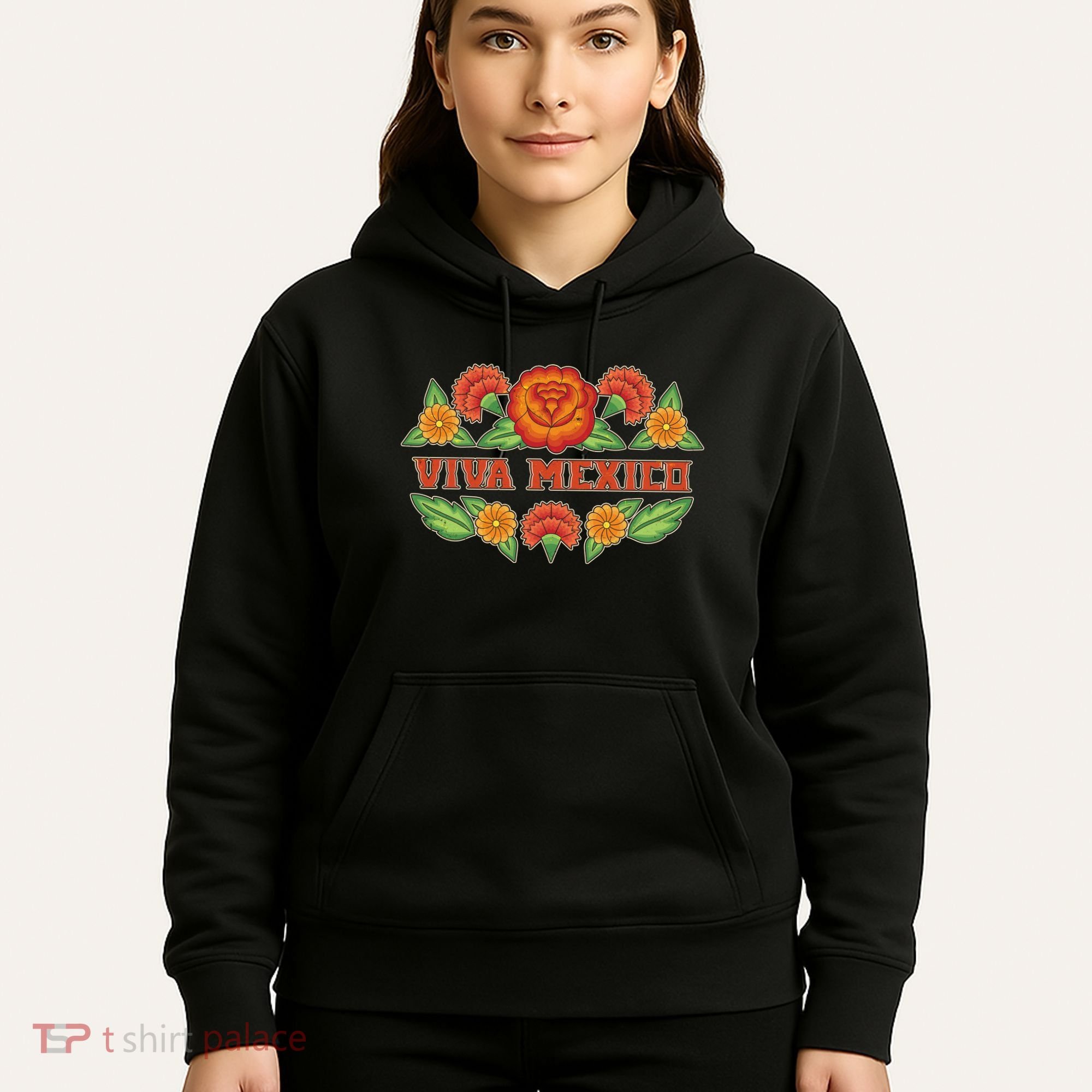 Traditional Floral Viva Mexico Hoodie