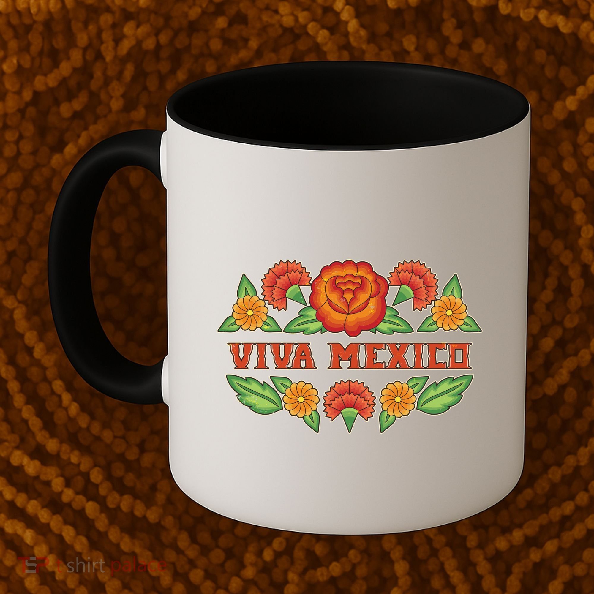 Traditional Floral Viva Mexico Coffee Mug