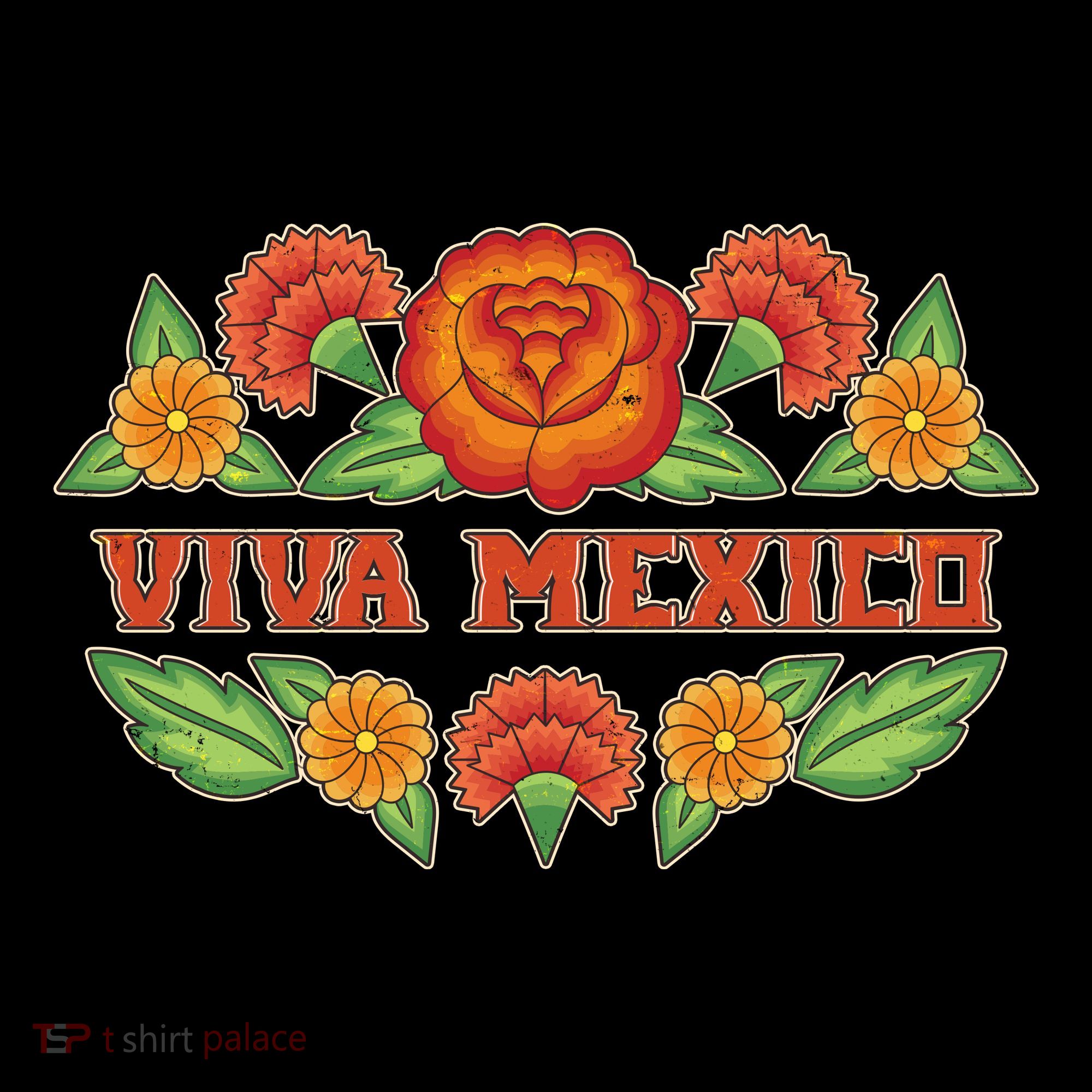 Traditional Floral Viva Mexico Women's Tank Top