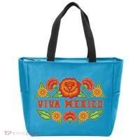 Traditional Floral Viva Mexico Tote Bag thumb 0
