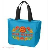 Traditional Floral Viva Mexico Tote Bag thumb 3