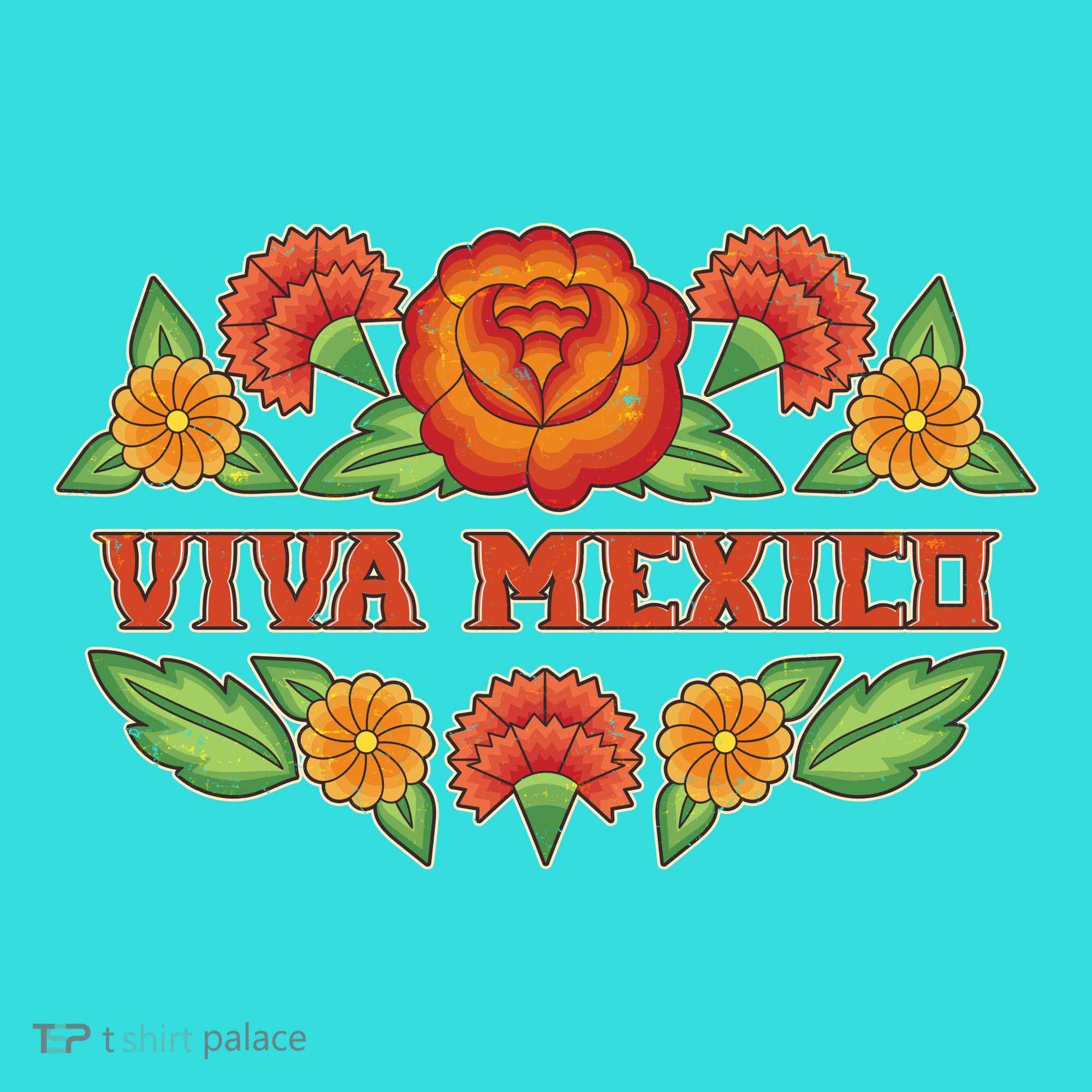 Traditional Floral Viva Mexico Tote Bag