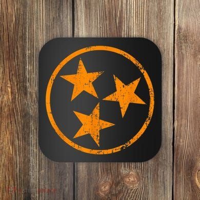 Tennessee Flag Vintage Grunge Distressed Graphic Coaster