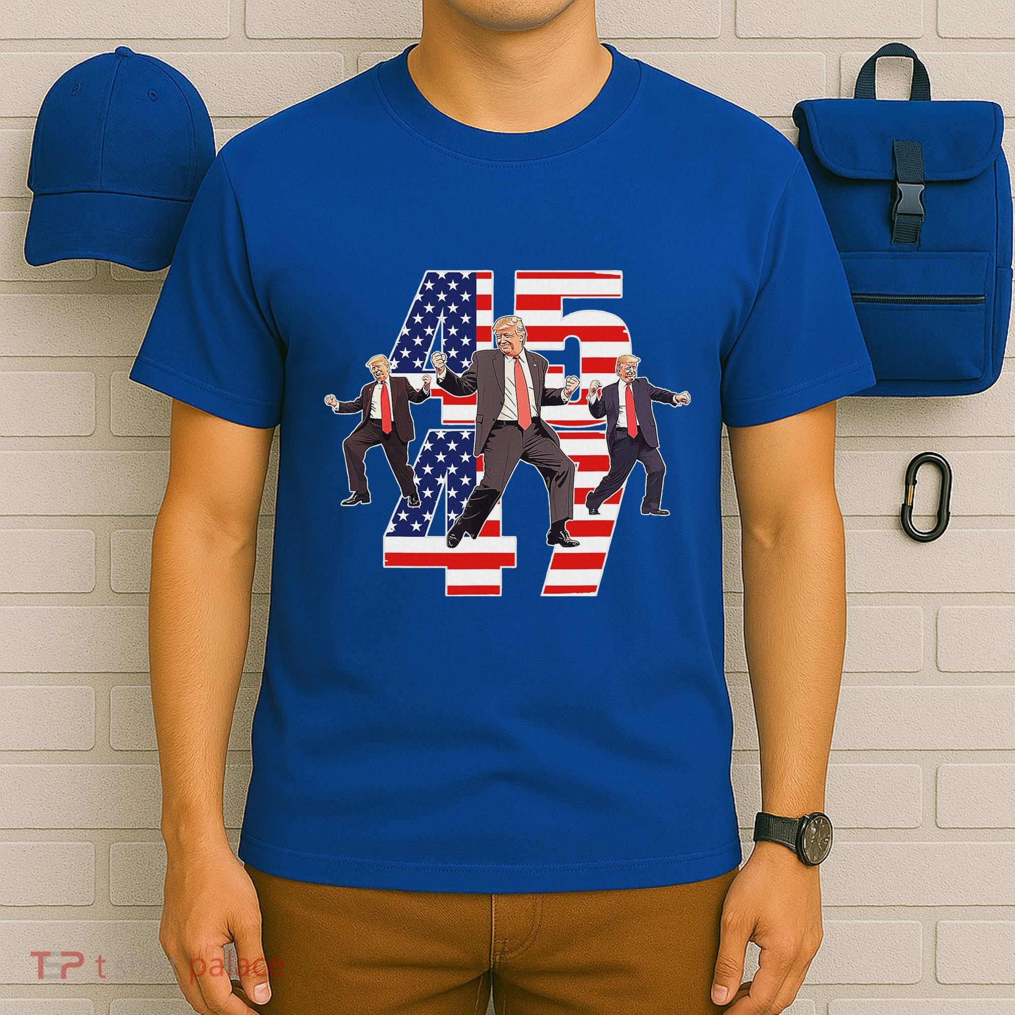 Trump Funny Victory Dance Trump Dancing America 47 T-Shirt