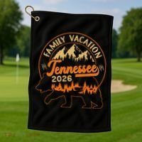 Tennessee Family Vacation 2026 Wilderness Bear Golf Towel thumb 1