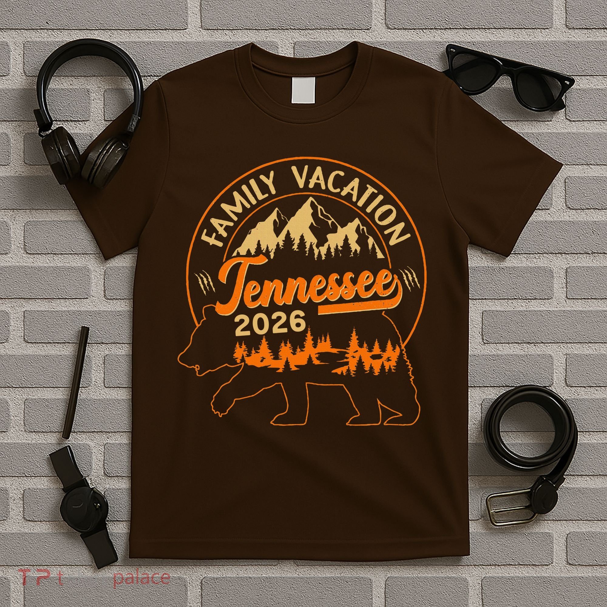 Tennessee Family Vacation 2026 Wilderness Bear T-Shirt