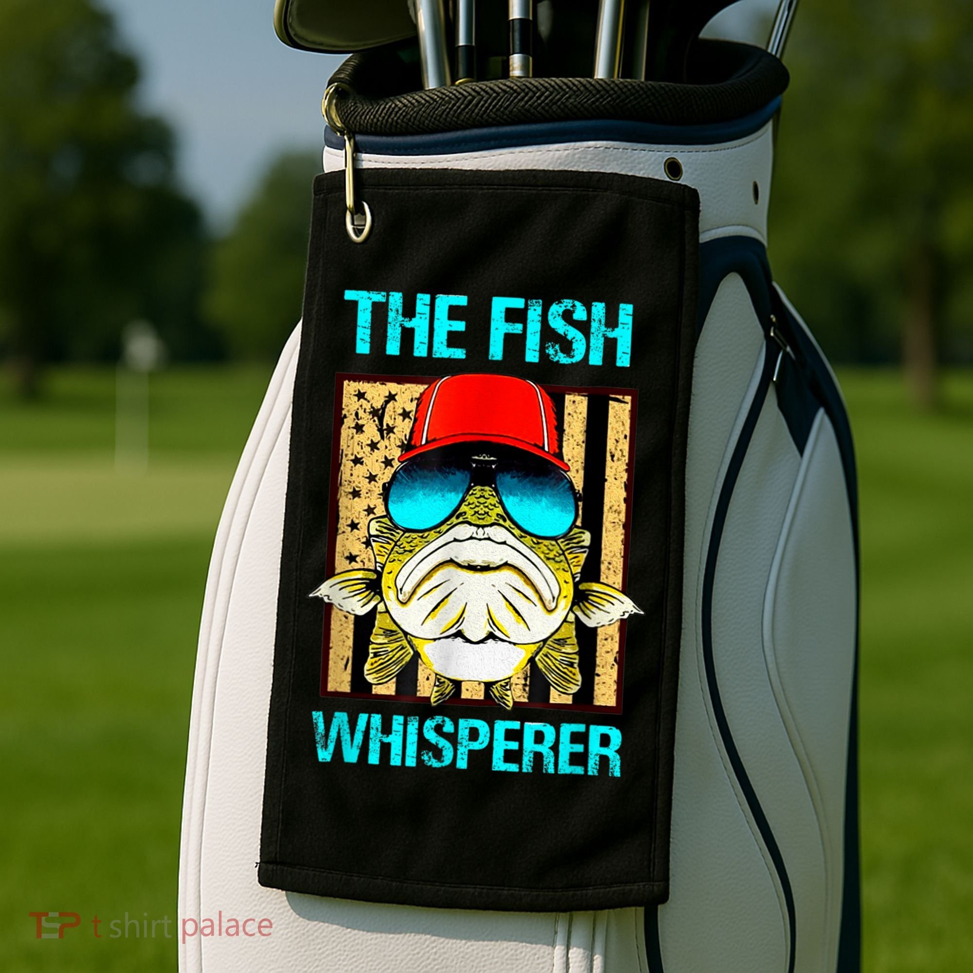 The F.I.S.H Whisperer Funny Fish Golf Towel