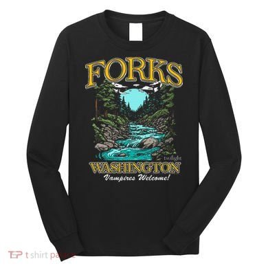 Twilight Forks Washington Vampires Welcome Long Sleeve Shirt
