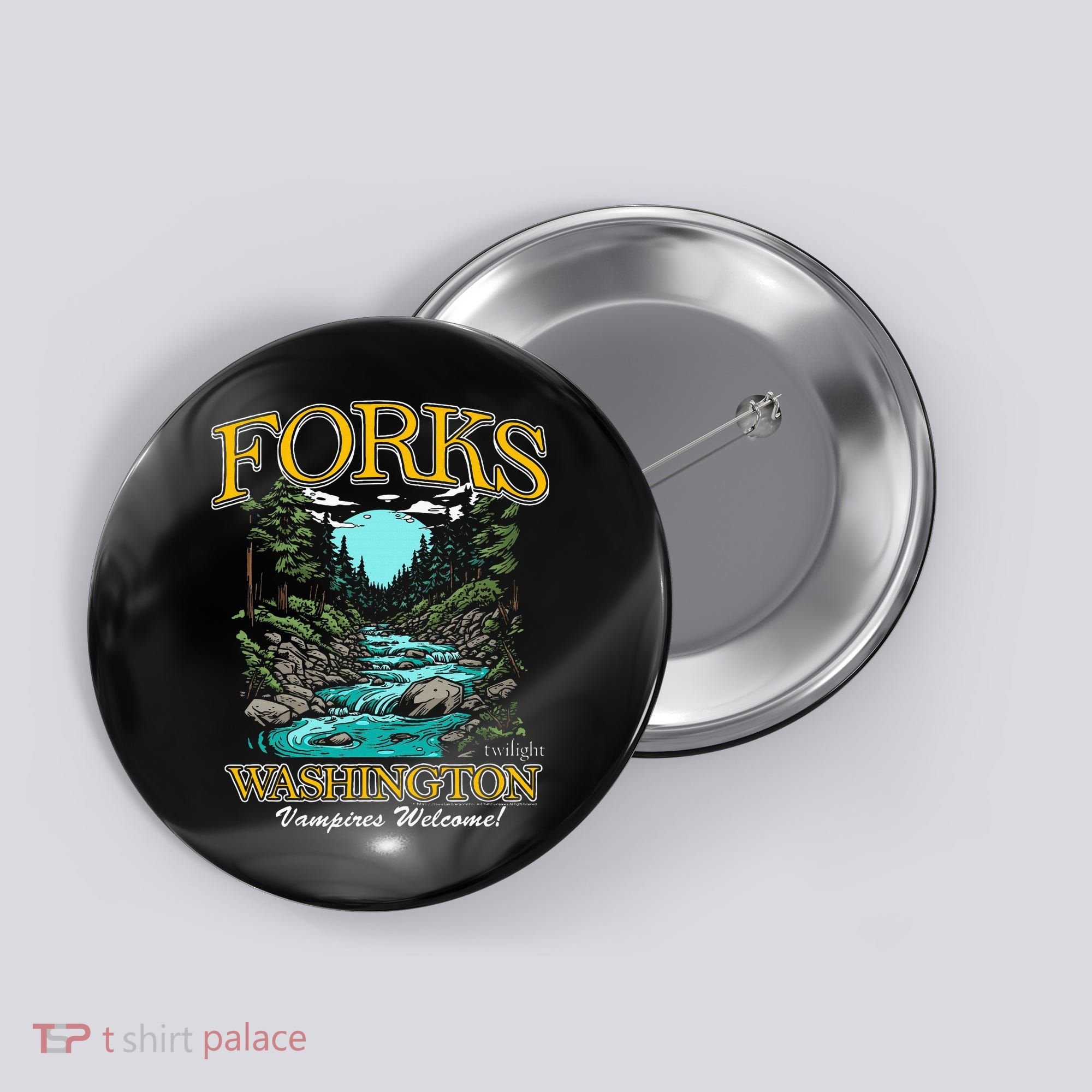 Twilight Forks Washington Vampires Welcome Button