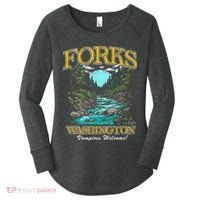 Twilight Forks Washington Vampires Welcome Women's Perfect Tri Tunic Long Sleeve Shirt thumb 0