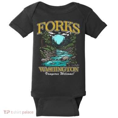 Twilight Forks Washington Vampires Welcome Baby Bodysuit