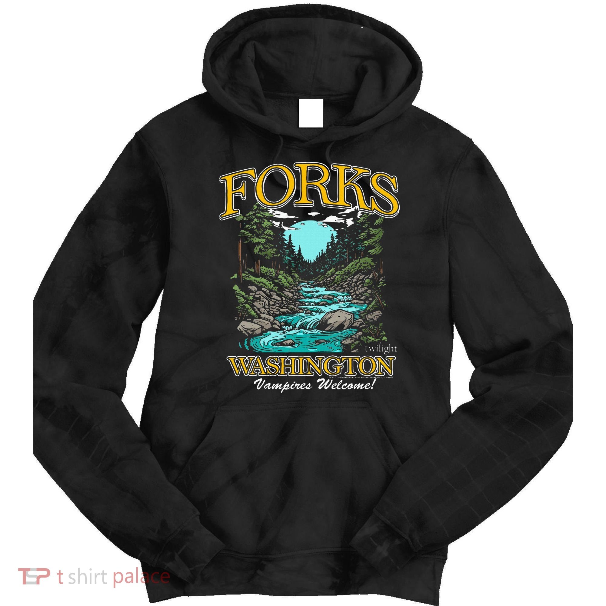 Twilight Forks Washington Vampires Welcome Tie Dye Hoodie