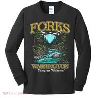 Twilight Forks Washington Vampires Welcome Kids Long Sleeve Shirt thumb 0