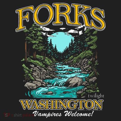 Twilight Forks Washington Vampires Welcome Kids Plaid Pajama Set