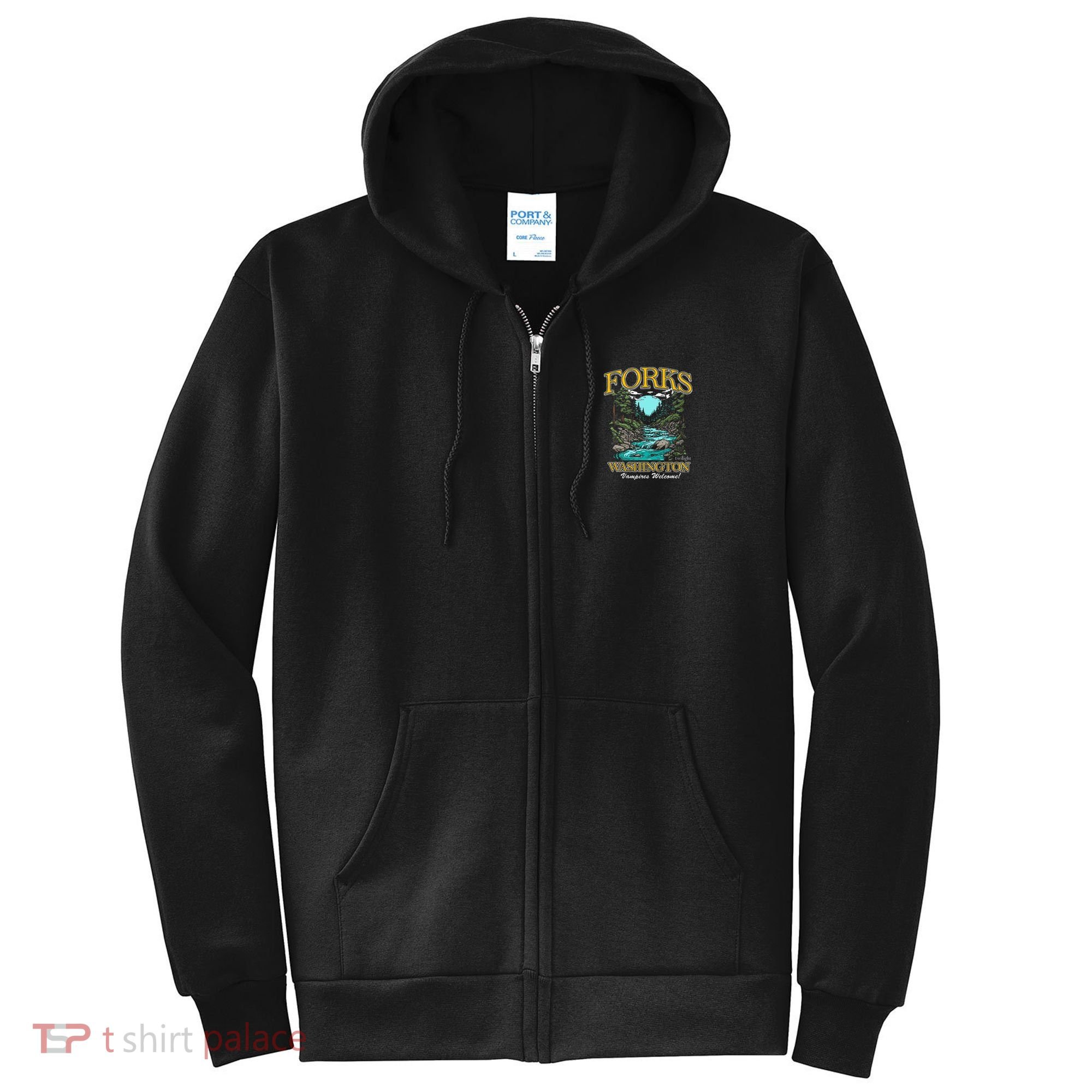 Twilight Forks Washington Vampires Welcome Full Zip Hoodie