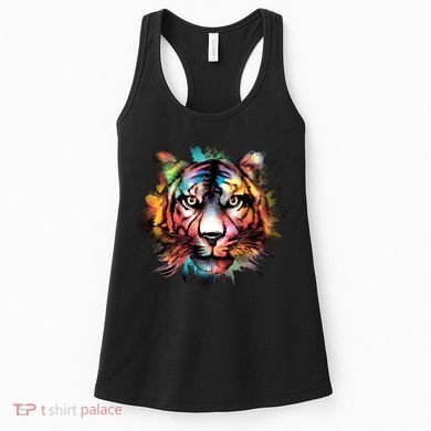 Tiger Face Watercolor Women's Tank Top
