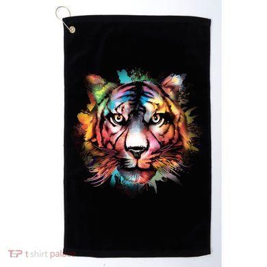 Tiger Face Watercolor Golf Towel
