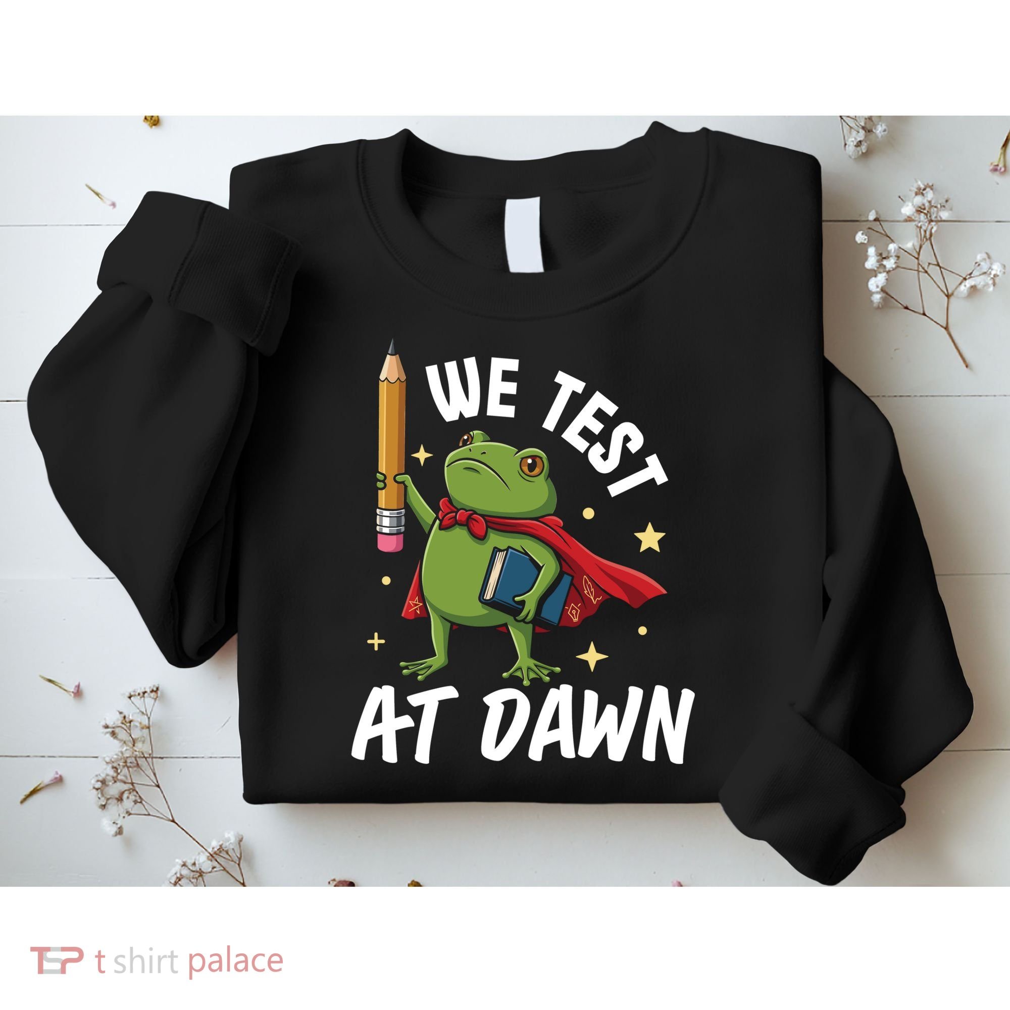 Teacher Frog We Test At Dawn Sweatshirt