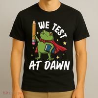 Teacher Frog We Test At Dawn T-Shirt thumb 3