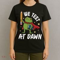 Teacher Frog We Test At Dawn T-Shirt thumb 4