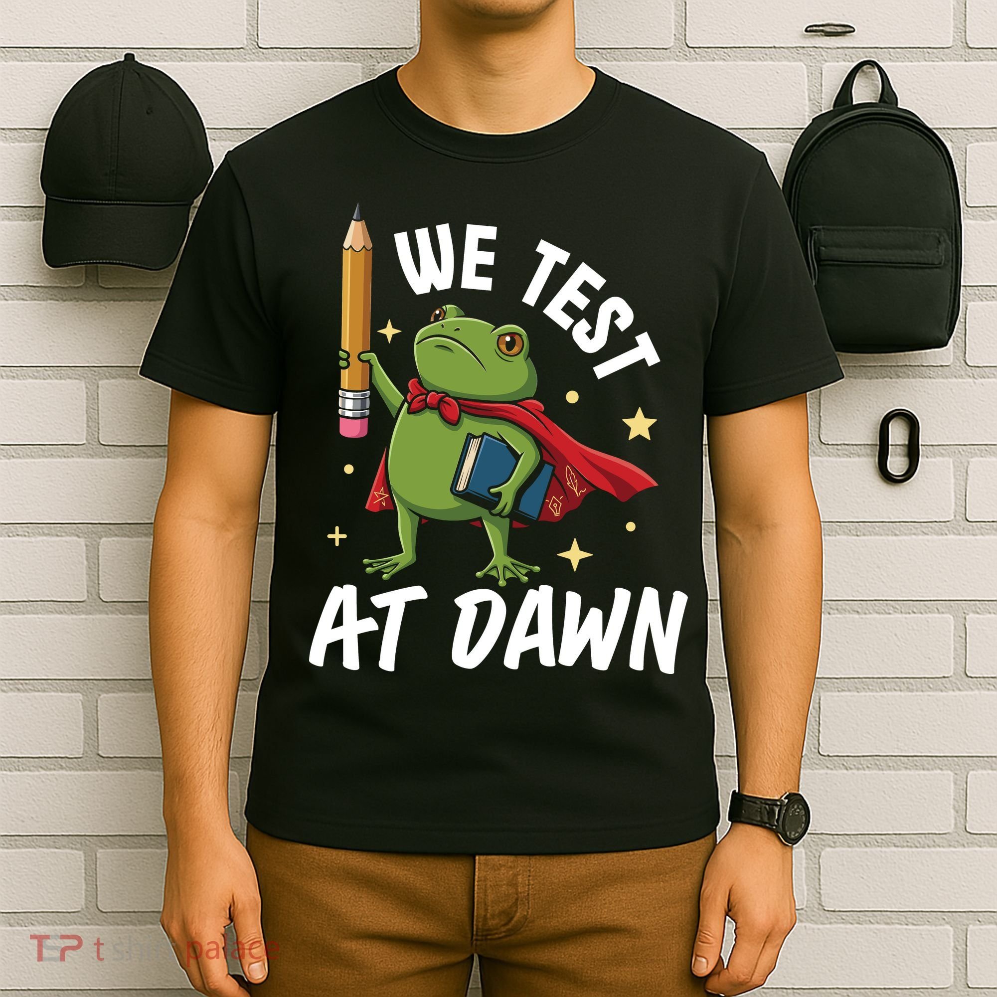 Teacher Frog We Test At Dawn T-Shirt