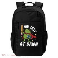 Teacher Frog We Test At Dawn Backpack thumb 0