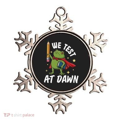 Teacher Frog We Test At Dawn Ornament