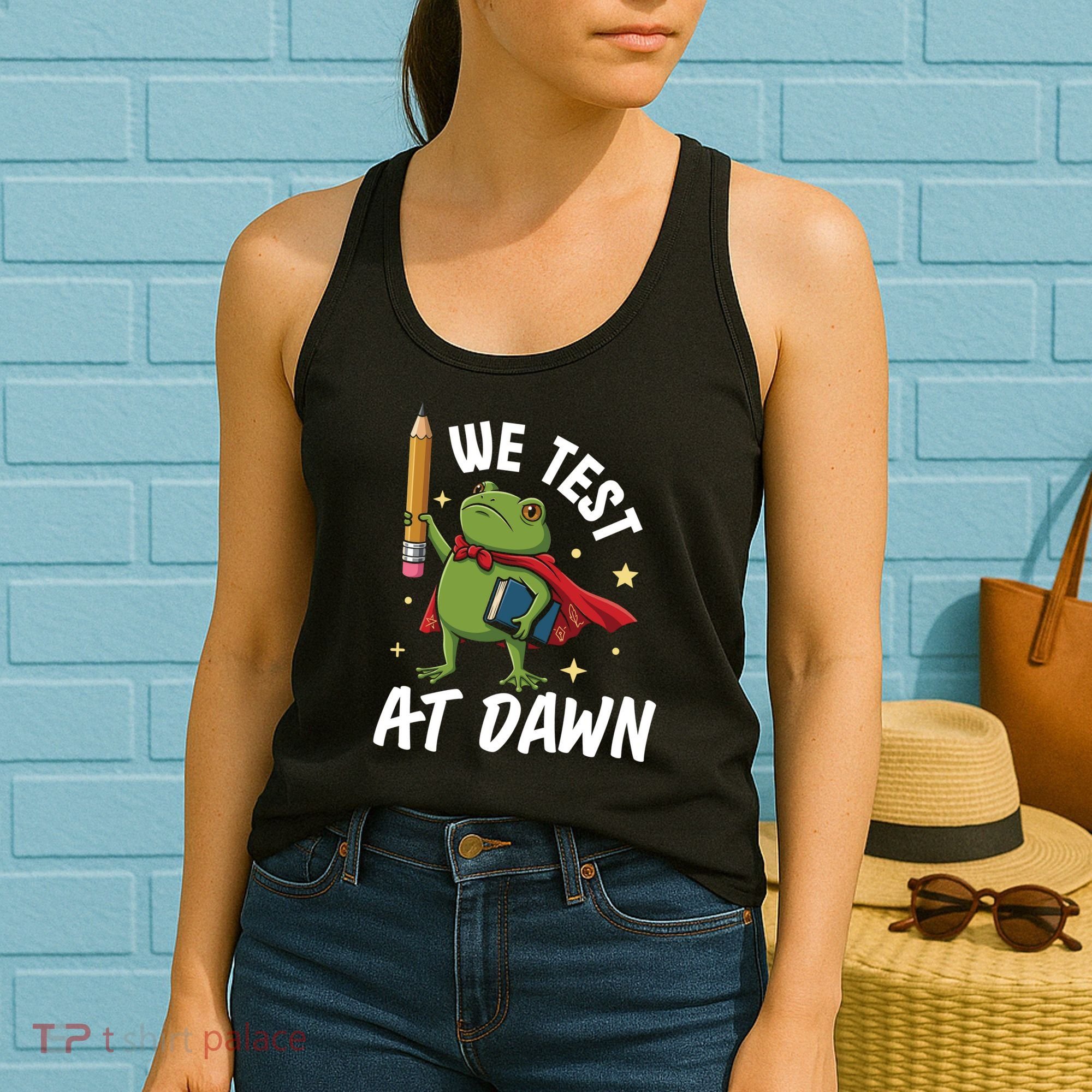 Teacher Frog We Test At Dawn Women's Tank Top