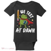 Teacher Frog We Test At Dawn Baby Bodysuit thumb 0