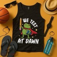 Teacher Frog We Test At Dawn Tank Top thumb 4