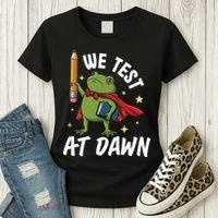 Teacher Frog We Test At Dawn Women's T-Shirt thumb 3