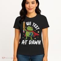 Teacher Frog We Test At Dawn Women's T-Shirt thumb 4