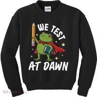 Teacher Frog We Test At Dawn Kids Sweatshirt thumb 0