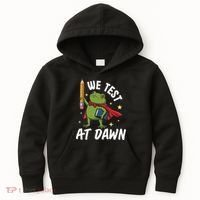 Teacher Frog We Test At Dawn Kids Hoodie thumb 0