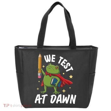 Teacher Frog We Test At Dawn Tote Bag