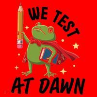 Teacher Frog We Test At Dawn Santa Hat thumb 1