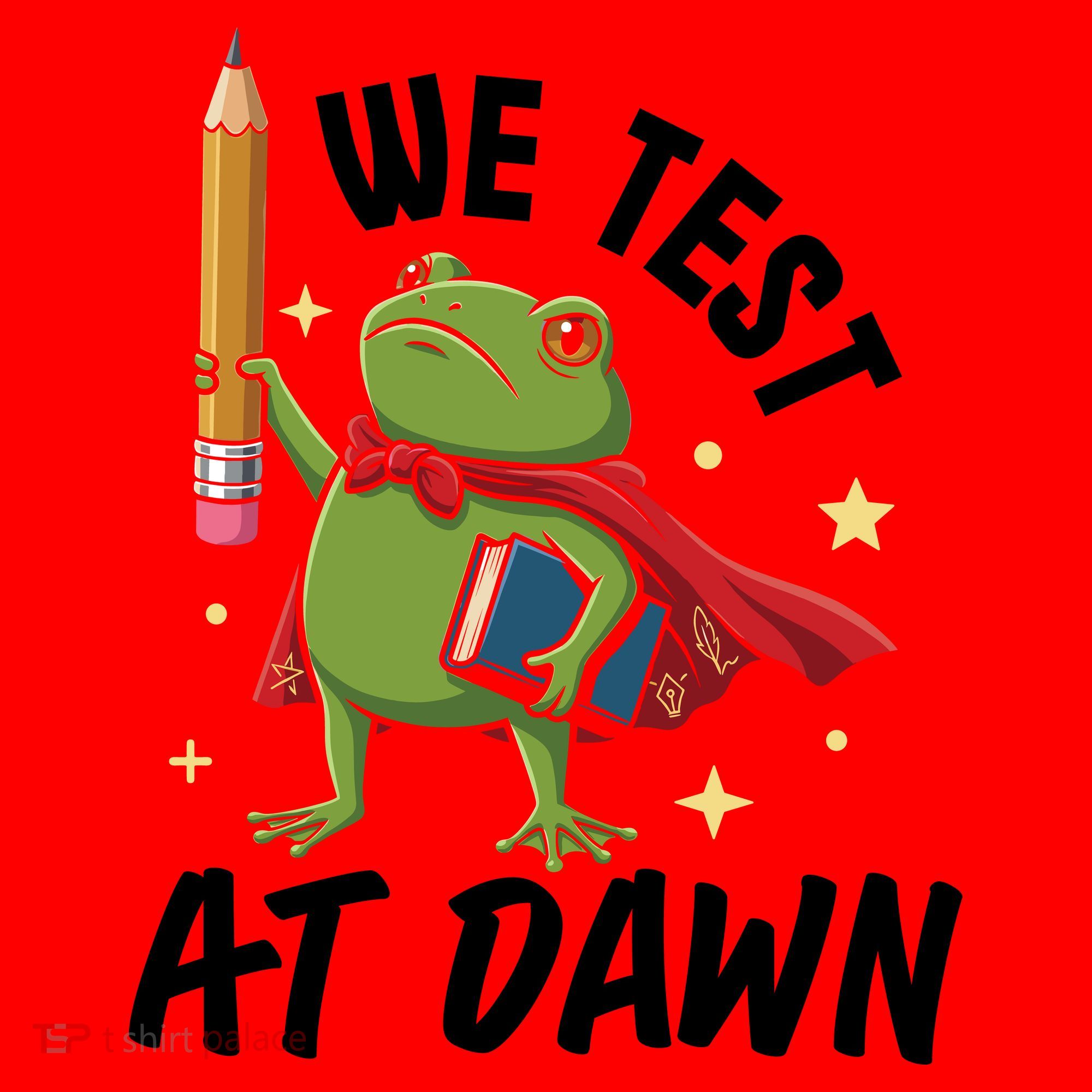 Teacher Frog We Test At Dawn Santa Hat