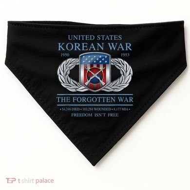 The Forgotten War Korean War USA-Made Doggie Bandana