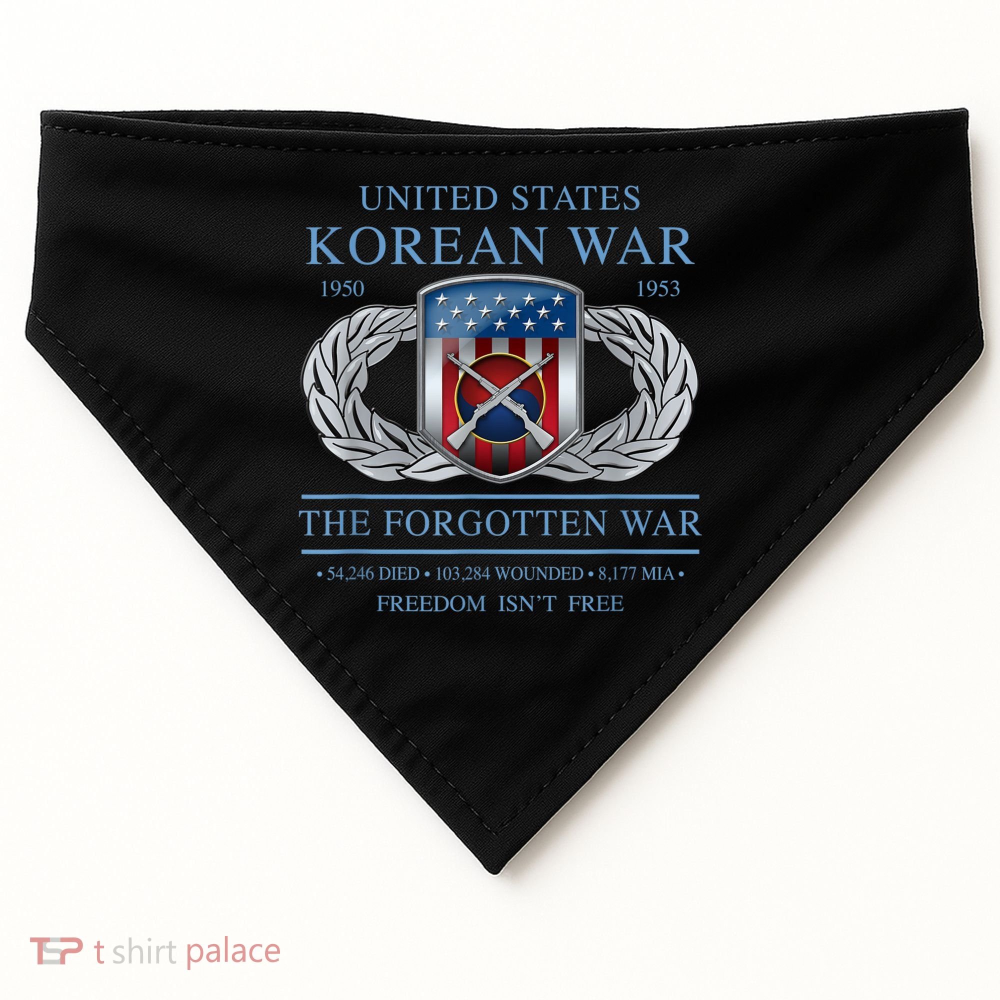The Forgotten War Korean War USA-Made Doggie Bandana