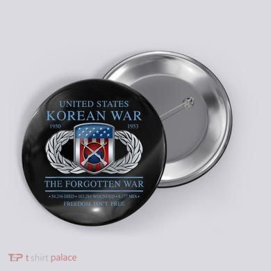 The Forgotten War Korean War Button
