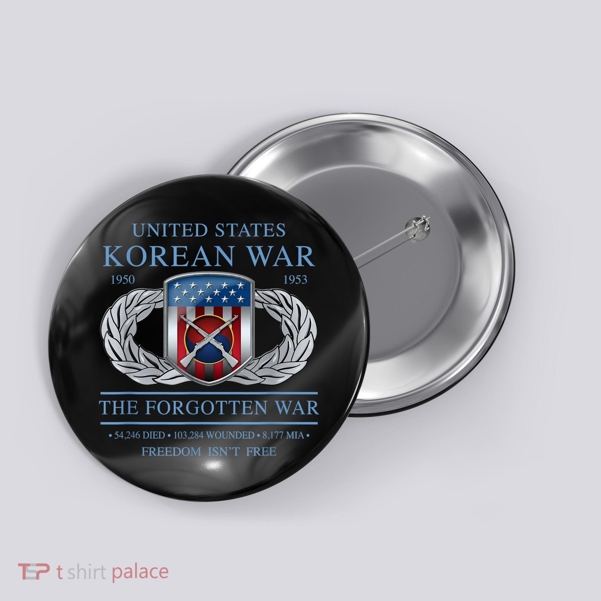 The Forgotten War Korean War Button