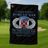 The Forgotten War Korean War Golf Towel thumb 1