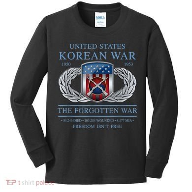 The Forgotten War Korean War Kids Long Sleeve Shirt