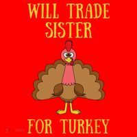Thanksgiving For Will Trade Sister For Turkey Santa Hat thumb 1