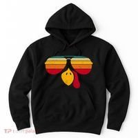 Turkey Face With Retro Sunglass Hoodie thumb 0